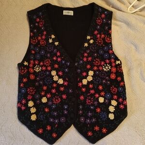 Floral Embroidered Vest